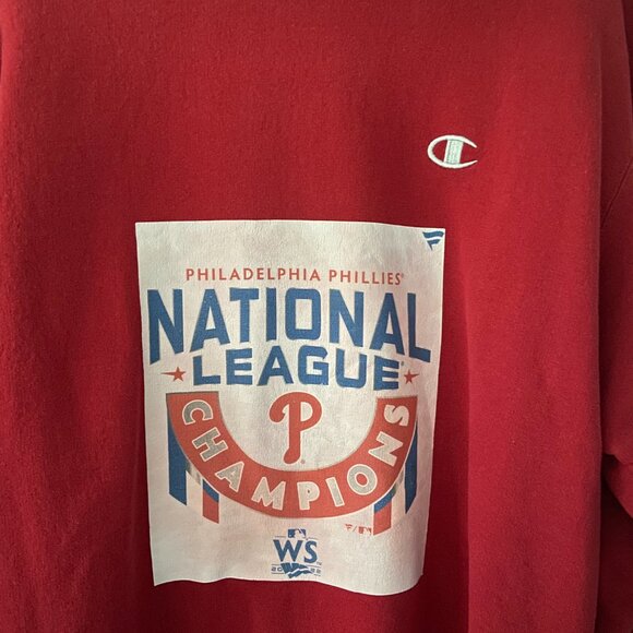 2009 Champion Philadelphia Phillies National League Champions Sweatshirt Large - Picture 3 of 7